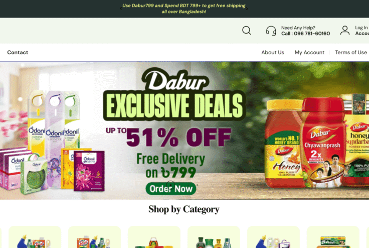 Beatnik Technology developed and optimized the Shopify eCommerce website for Dabur Bangladesh